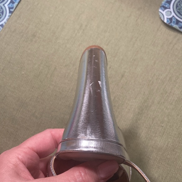 Stuart Weitzmann silver, strappy platforms size 9 - Picture 15 of 16